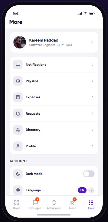 Learning in the mobile app